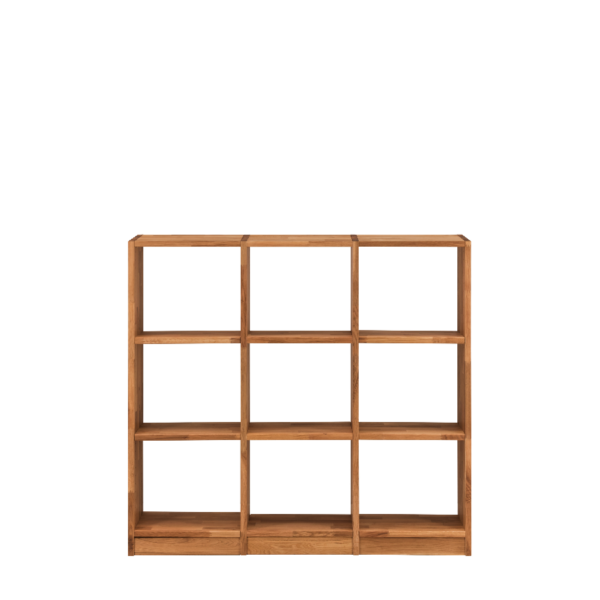 Loke Snedker Reol i Massiv FSC Egetræ og Naturolie fra Organic Sleep | B136 x H125 x L34 - Image 3