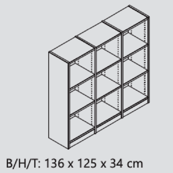 Loke Snedker Reol i Massiv FSC Egetræ og Naturolie fra Organic Sleep | B136 x H125 x L34 - Image 4