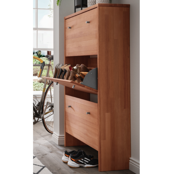 Sif Snedker Entremøbel med 3 Skuffer i Massiv FSC Bøgetræ og Naturolie fra Organic Sleep | B27 x H133 x L82 - Image 2