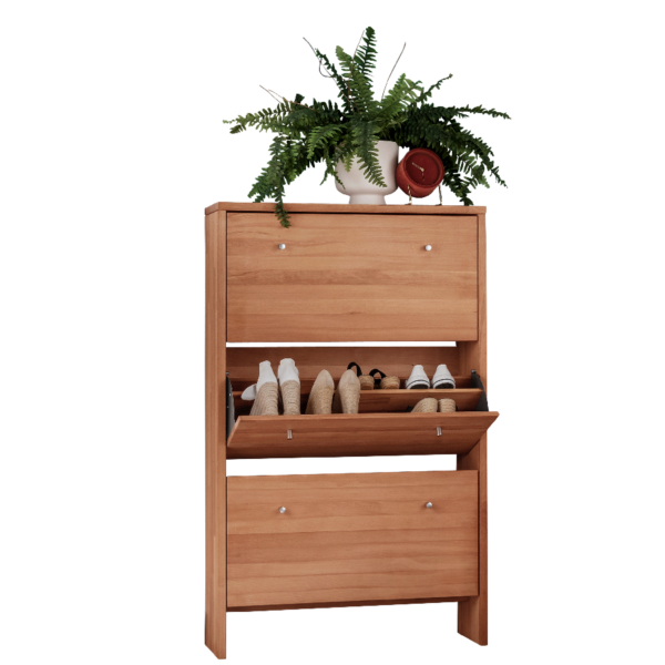 Sif Snedker Entremøbel med 3 Skuffer i Massiv FSC Bøgetræ og Naturolie fra Organic Sleep | B27 x H133 x L82 - Image 3