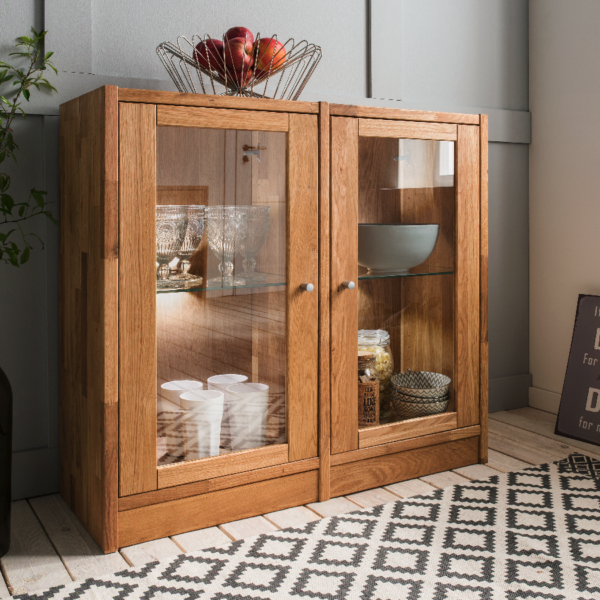 Loke Snedker Reol i Massiv FSC Egetræ og Naturolie fra Organic Sleep | B91,5 x H87 x L34 - Image 2