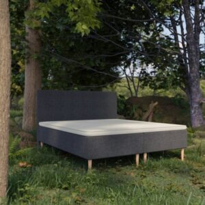 Organic Boxmadras med Pocket Fjedre + Topmadras i 100% Latex og Bomuldsbetræk Fra Organic Sleep | 7 Zoner - Omega Antracit