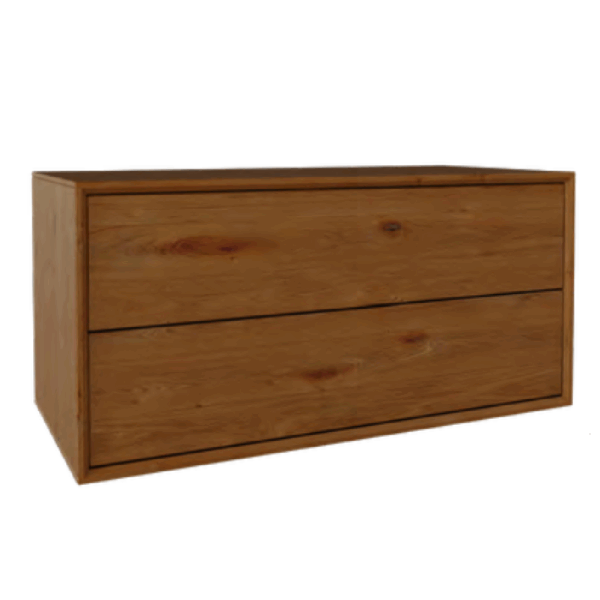 Heimdal Snedker Reol med 2 Skuffer i Massiv Olieret Egetræ fra Organic Sleep | På Ben - 63x90x42 cm - Image 4
