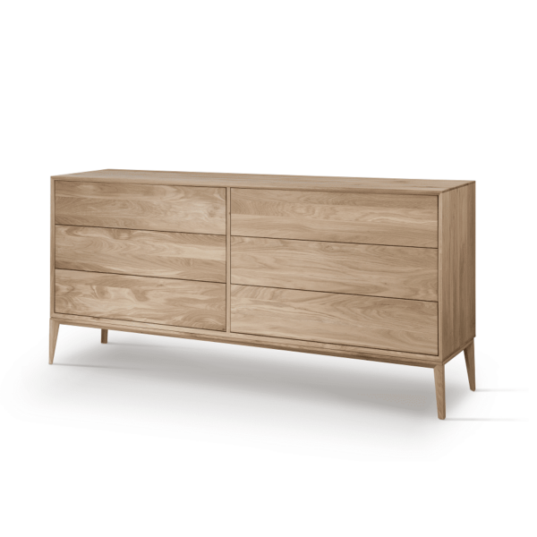 Heimdal Skænk med 6 skuffer i Massiv Egetræ fra Organic Sleep | Bianco Lys olie - Billede 3