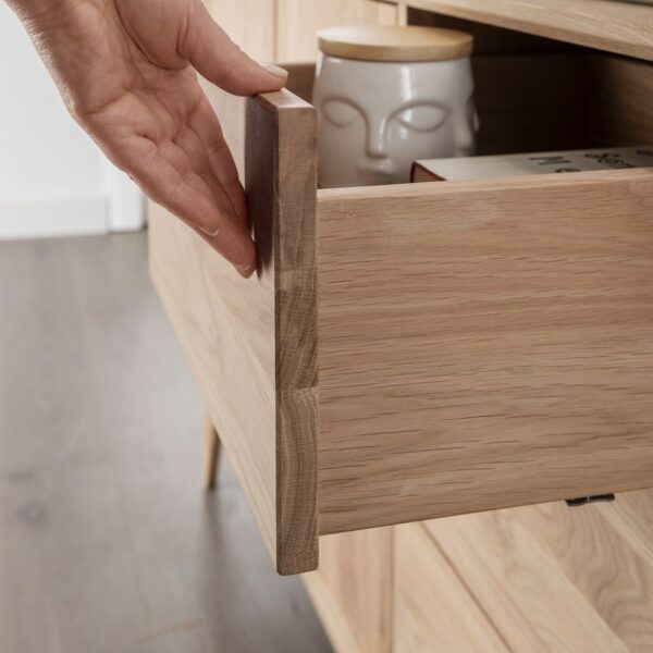 Heimdal Skænk med 3 Skuffer og 4 Låger i Massiv Egetræ fra Organic Sleep | Naturolie - Billede 3