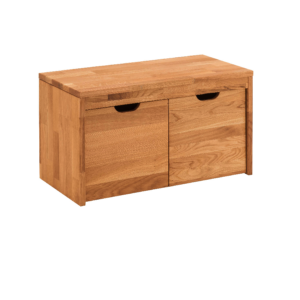 Loke Snedker Bænk med 2 Skuffer i Massiv FSC Egetræ og Naturolie fra Organic Sleep | B40 x H45 x L82