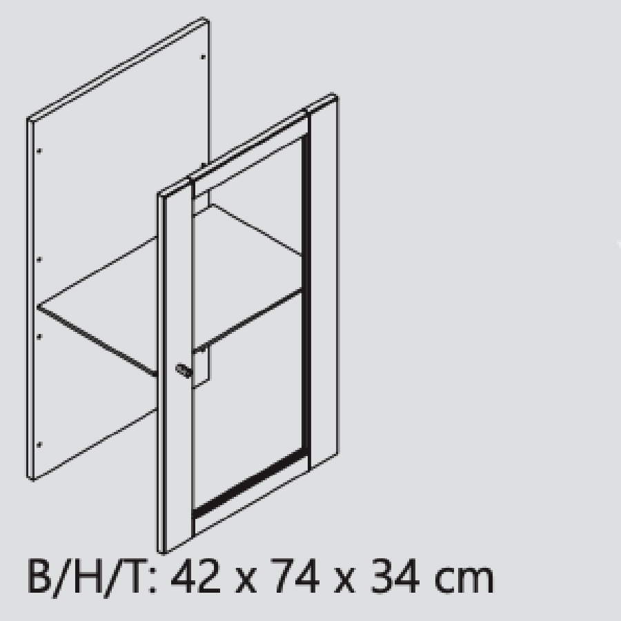 Loke Snedker Glaslåge til Loke Reol i Glas Massiv FSC Egetræ og Naturolie fra Organic Sleep | Høj - Billede 2