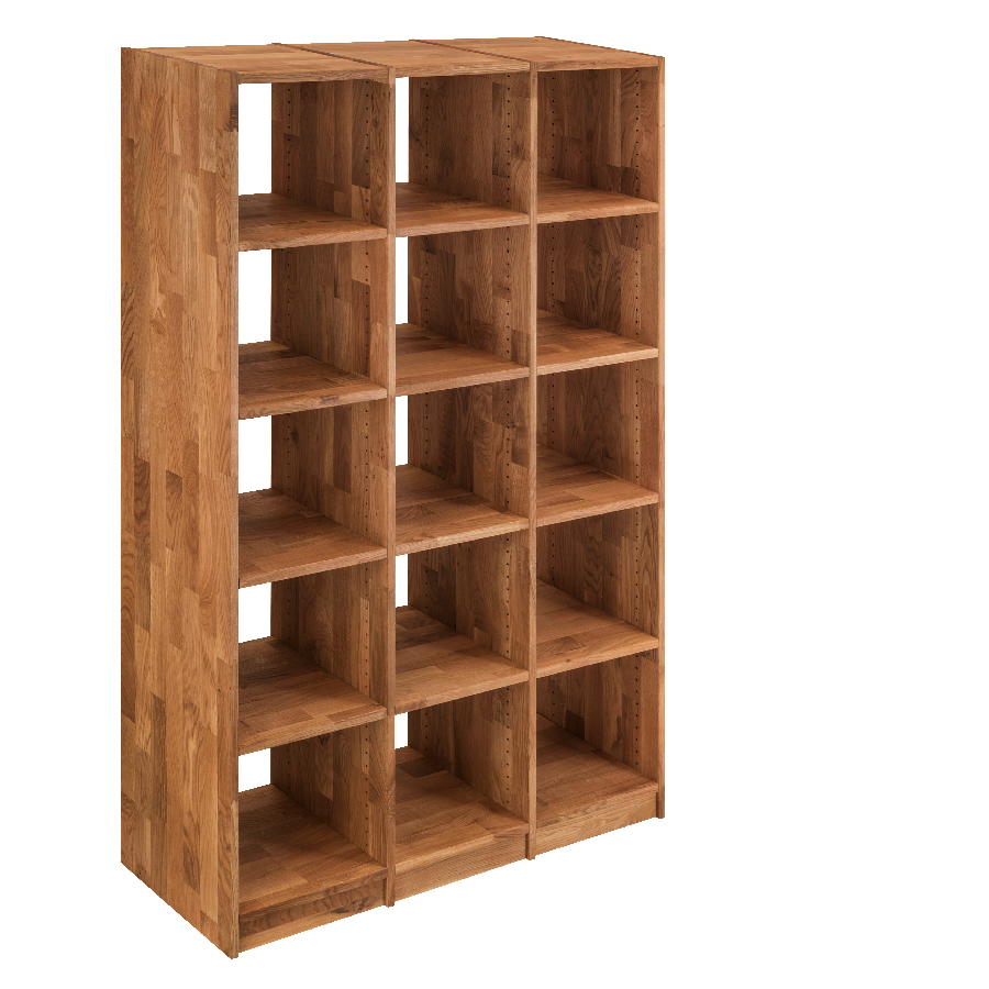 Loke Snedker Reol i Massiv FSC Egetræ og Naturolie fra Organic Sleep | B136 x H202 x L34