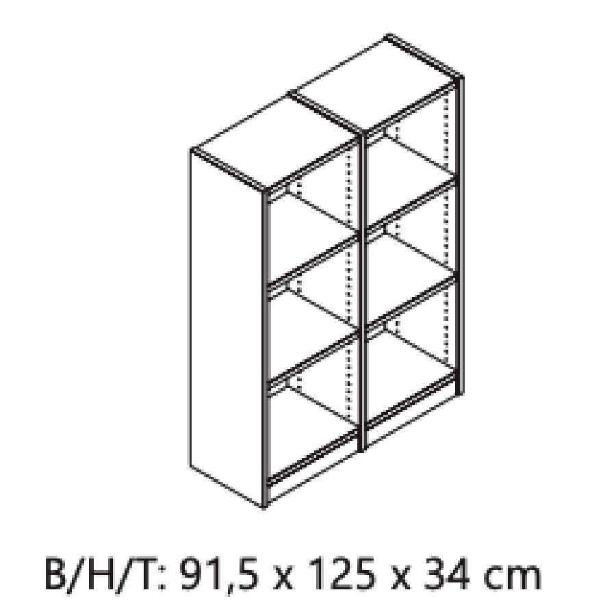 Loke Snedker Reol i Massiv FSC Egetræ og Naturolie fra Organic Sleep | B91,5 x H125 x L34 - Billede 4