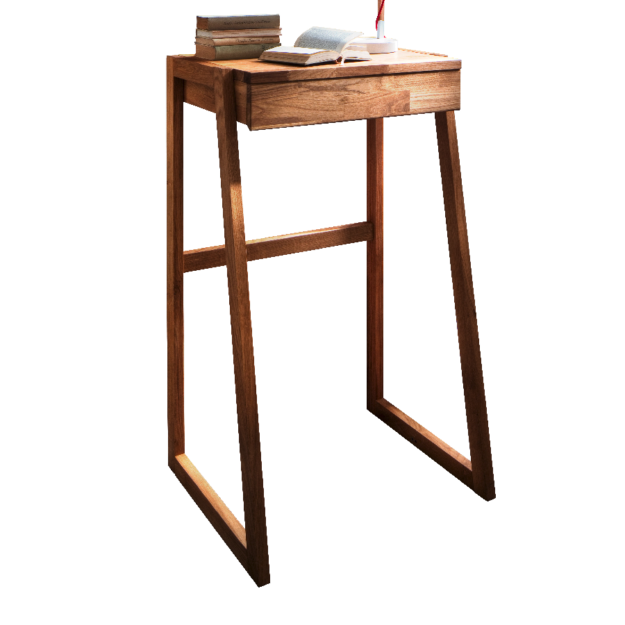 Loke Snedker Skrivebord i Massiv FSC Egetræ og Naturolie fra Organic Sleep | 1 Skuffe - B45 x H110 x L66 - Billede 4