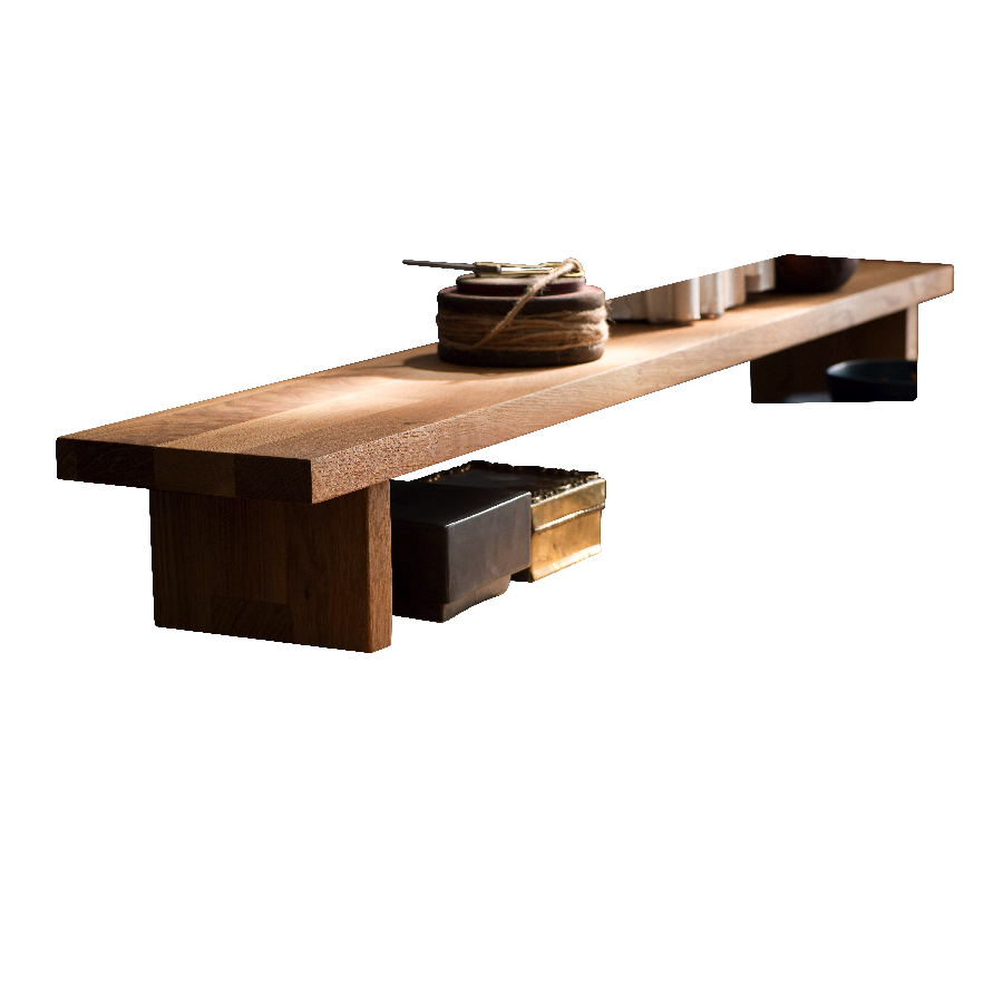 Loke Snedker Skrivebord i Massiv FSC Egetræ og Naturolie med Skrivebordshylde fra Organic Sleep | 1 Skuffe - B55 x H94 x L126 - Billede 5