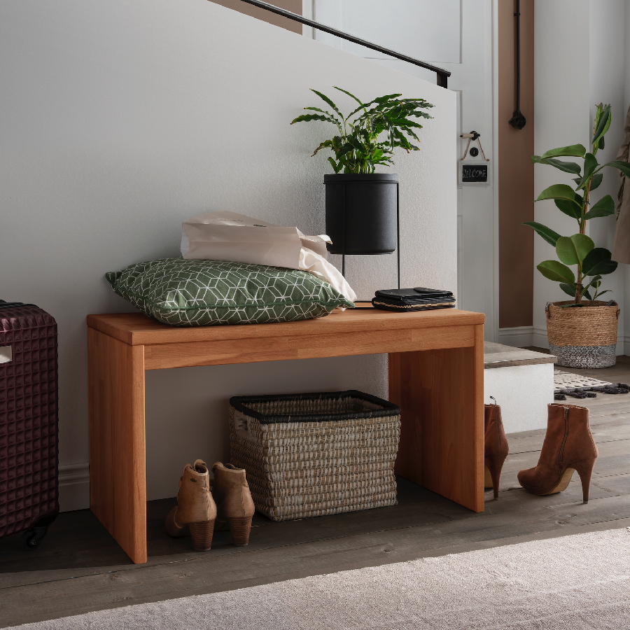 Sif Snedker Bænk Uden Skuffer i Massiv FSC Bøgetræ og Naturolie fra Organic Sleep | B40 x H45 x L82