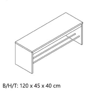 Loke Snedker Skoreol i Massiv FSC Egetræ og Naturolie fra Organic Sleep | B40 x H45 x L120