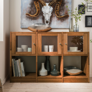 Komplet Loke Reolsystem i Massiv FSC Egetræ og Naturolie fra Organic Sleep | Model 5